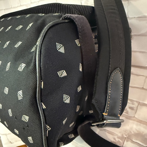 COACH Academy Backpack Travel Laptop Bag Dot Diamond Print Black Cordura - Picture 11 of 15